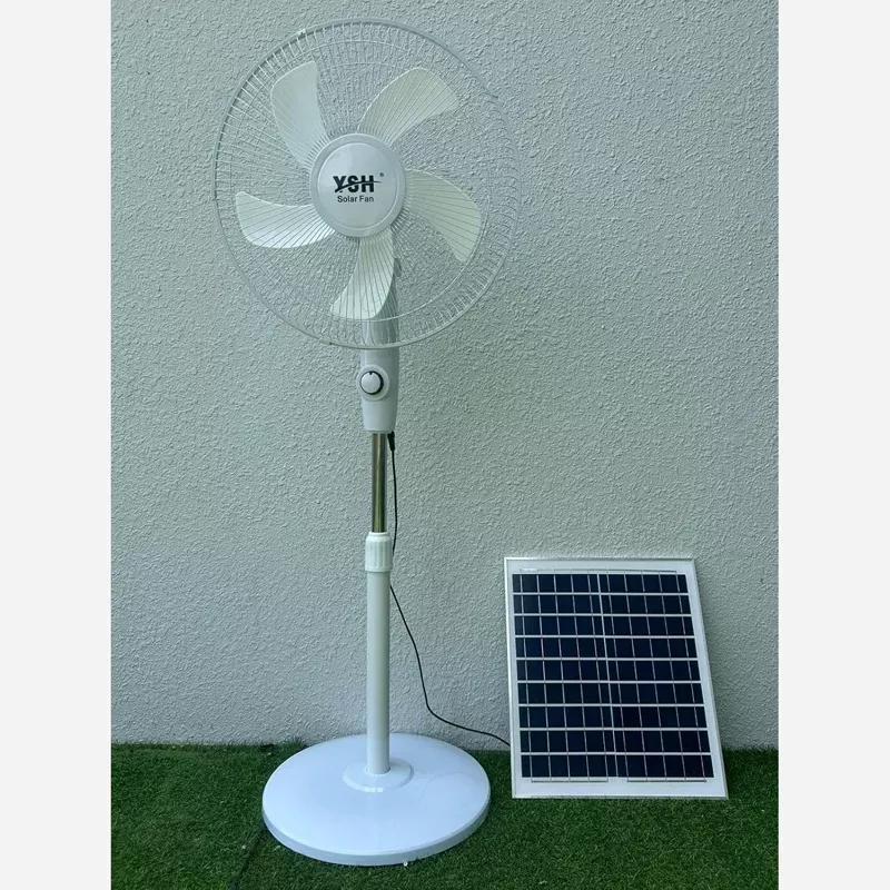 پنکه شارژی ایستاده بزرگ سولار YSH مدل SF-0901 با شارژ خورشیدی